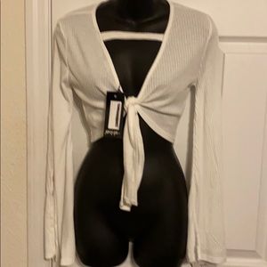 White bell sleeve top from Nastygal collection